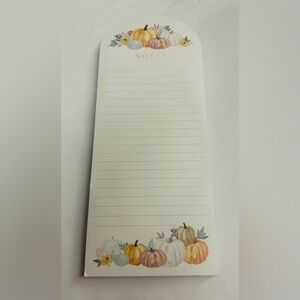 New Lined Long "Notes" Pad Pumpkins Top and Bottom Eccolo Ltd made in Vietnam